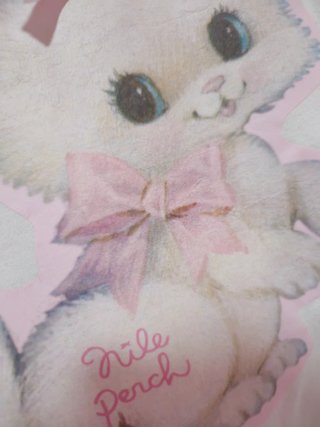 Camiseta gatita con lacito vichy de Nile Perch