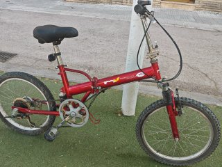 Bicicleta plegable MTB 20" con suspensión y cambio