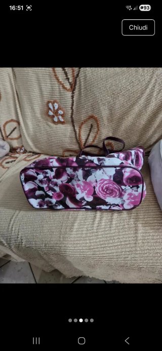 Borsa tote Carrera fiori rosa/viola