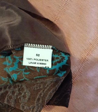 Camiseta Estampado Bohemio Marrón y Turquesa