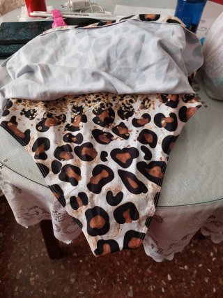 Bañador rosa estampado leopardo