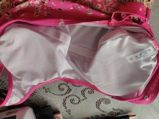 Bañador rosa estampado leopardo