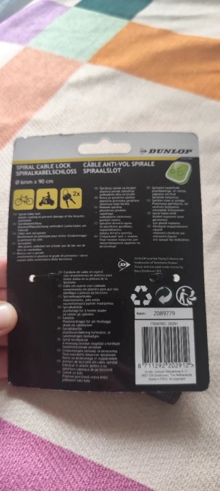 Candado Espiral Dunlop Dorado