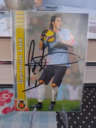 Carta Firmada Germán Lux - Futbolista
