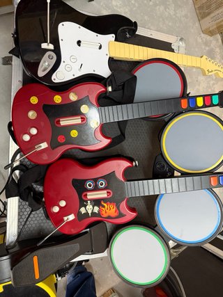Pack PS2 Guitar Hero Batería + Guitarras + Bajo