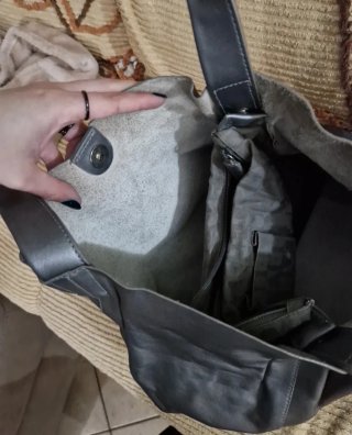 Borsa Furla Grigio Argento Pelle
