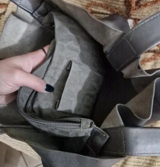 Borsa Furla Grigio Argento Pelle