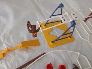 Lote trapecistas circo Playmobil monos