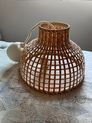 Lámpara de techo colgante de bambú  + aplique