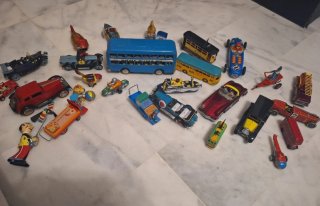 Lote Juguetes Hojalata Coches y Autobuses