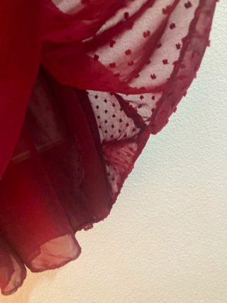 Vestido bordado con lazada