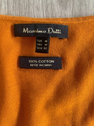 Jersey Massimo Dutti Algodón Naranja Talla M