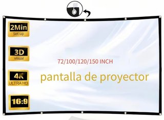 Pantalla Proyector Cine con Ojales