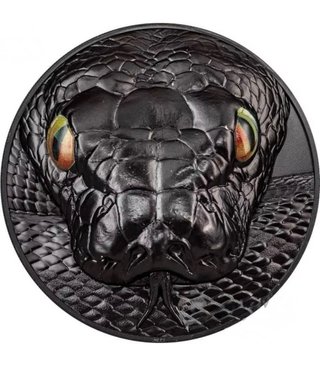 Moneda Plata 5 oz 999 Python Hunters by Night 20$