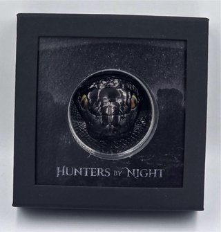 Moneda Plata 5 oz 999 Python Hunters by Night 20$