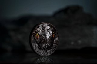 Moneda Plata 5 oz 999 Python Hunters by Night 20$