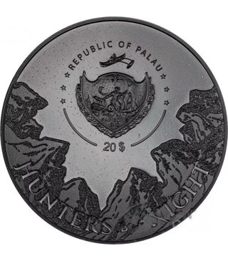 Moneda Plata 5 oz 999 Python Hunters by Night 20$