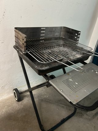 Barbacoa Portátil Negra y Plateada