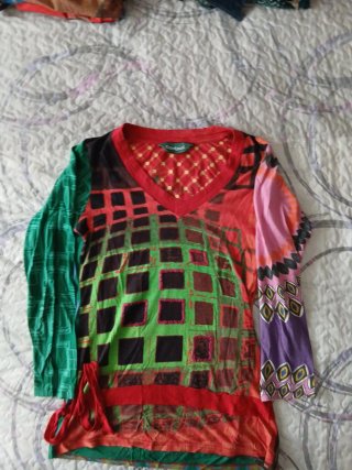 Vestido estampado multicolor talla única