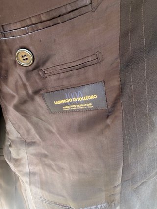 Traje rayas diplomáticas Cacharel