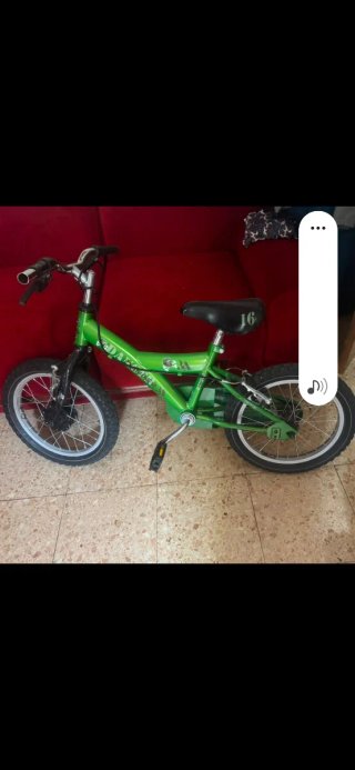 Bicicleta infantil verde 16