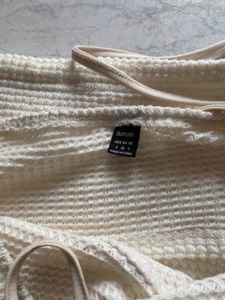 Conjunto Top y Falda Boho Crema