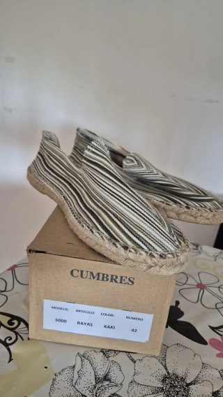 Alpargatas Esparto CUMBRES Talla 42 Rayas