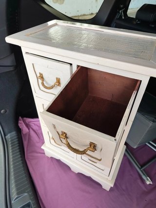 Cajonera Vintage Blanca Madera Maciza