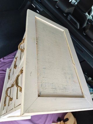 Cajonera Vintage Blanca Madera Maciza