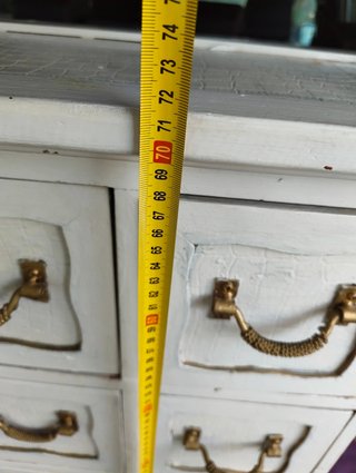Cajonera Vintage Blanca Madera Maciza