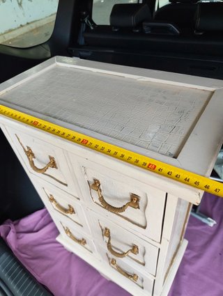 Cajonera Vintage Blanca Madera Maciza