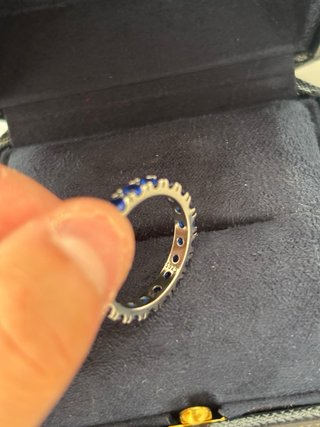 Anillo Pandora Zafiros Azules Plata