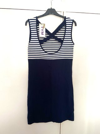 Vestido de verano rayas negro y blanco