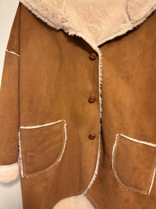 Abrigo reversible de ante y borreguito