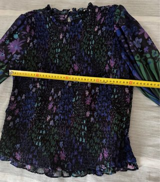 Blusa Desigual Talla XL Floral y Rayas