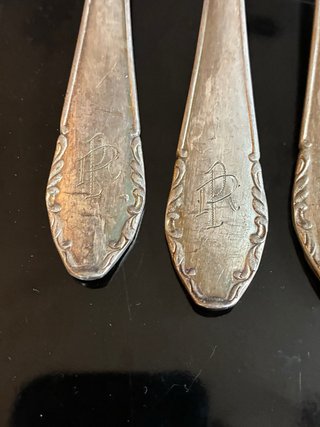 cubiertos de pescado de alpaca bañada plata