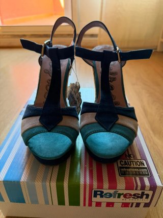 Sandalias Refresh esparto azul