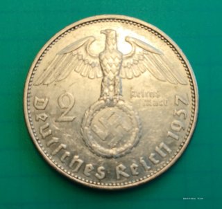 Moneda 2 Reichsmark 1937 Alemania III Reich