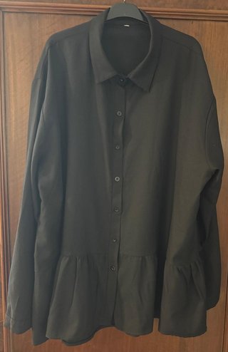 Camicia donna nera taglia 4XL/48