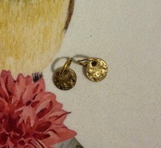 Pendientes aro baño oro estrellas