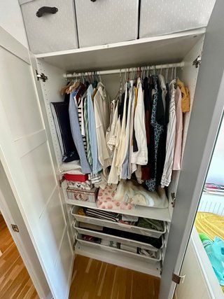 Armario Ikea Blanco Madera con gran espejo