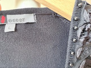 Top sin mangas con apliques satén Talla L