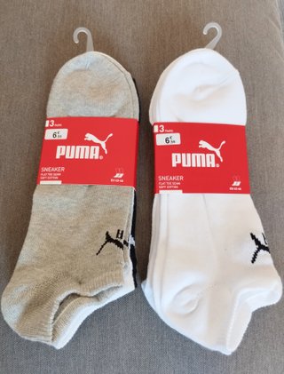 Pack 6 Calcetines Puma Estilo tobilleros.