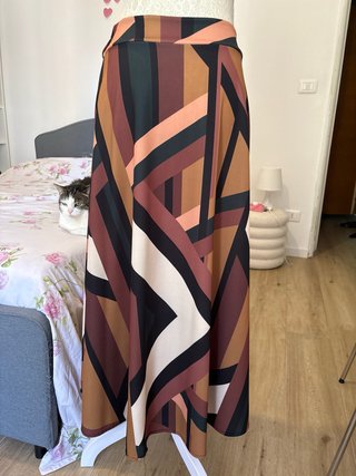 Gonna lunga fantasia geometrica