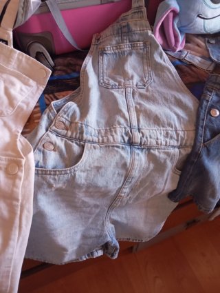 Petos vaqueros niña (3 unidades)