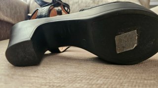 Sandalias de piel negras