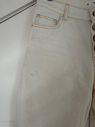 Pantalones vaqueros blancos Mango Talla 36