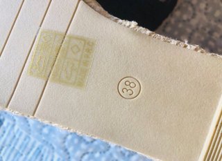 Alpargatas Buonarotti Beige y Negras Talla 38