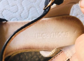 Alpargatas Buonarotti Beige y Negras Talla 38