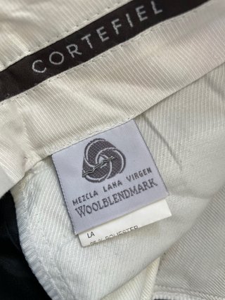 Pantalón Cortefiel Pinzas Talla 50 Negro